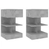 2 db betonszürke éjjeliszekrény 40 x 35 x 65 cm