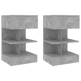 2 db betonszürke éjjeliszekrény 40 x 35 x 65 cm