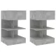 2 db betonszürke éjjeliszekrény 40 x 35 x 65 cm