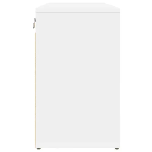 Cipősszekrény polcokkal Fehér 77.5 x 30 x 51 cm Faanyag