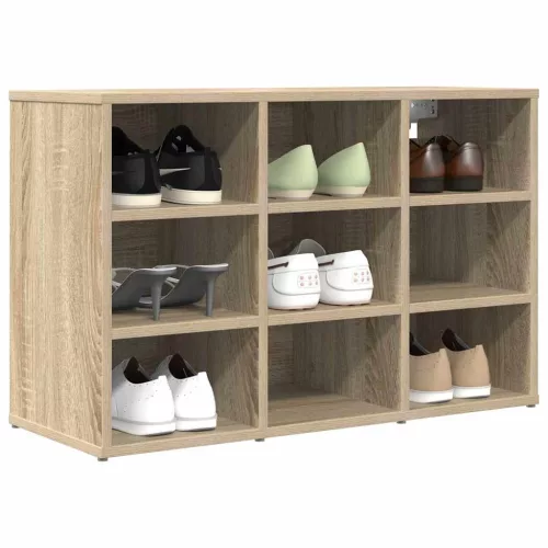 Cipősszekrény polcokkal sonoma tölgy 77.5 x 30 x 51 cm Faanyag
