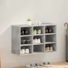 Cipősszekrény polcokkal Beton szürke 77.5 x 30 x 51 cm Faanyag