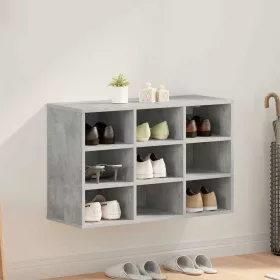   Cipősszekrény polcokkal Beton szürke 77.5 x 30 x 51 cm Faanyag