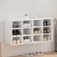Cipősszekrény polcokkal Fehér 103 x 30 x 51 cm Faanyag