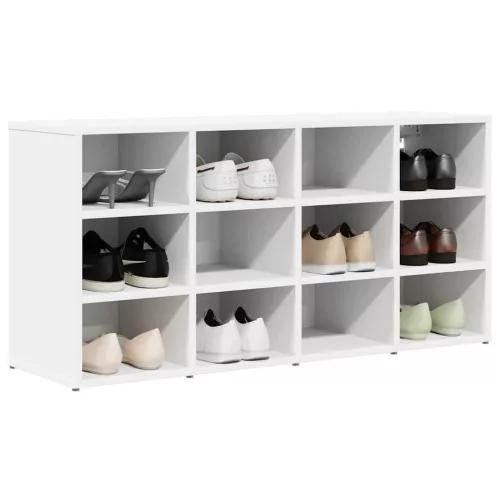 Cipősszekrény polcokkal Fehér 103 x 30 x 51 cm Faanyag