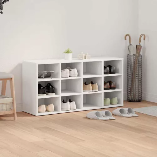 Cipősszekrény polcokkal Fehér 103 x 30 x 51 cm Faanyag