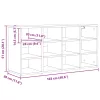 Cipősszekrény polcokkal Fehér 103 x 30 x 51 cm Faanyag