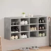 Cipősszekrény polcokkal Beton szürke 103 x 30 x 51 cm Faanyag