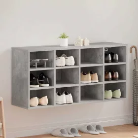   Cipősszekrény polcokkal Beton szürke 103 x 30 x 51 cm Faanyag