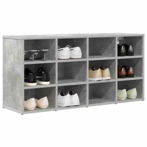 Cipősszekrény polcokkal Beton szürke 103 x 30 x 51 cm Faanyag