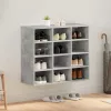Cipősszekrény polcokkal Beton szürke 77.5 x 30 x 67 cm Faanyag