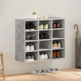   Cipősszekrény polcokkal Beton szürke 77.5 x 30 x 67 cm Faanyag