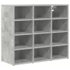 Cipősszekrény polcokkal Beton szürke 77.5 x 30 x 67 cm Faanyag
