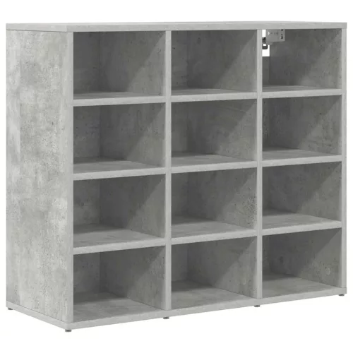 Cipősszekrény polcokkal Beton szürke 77.5 x 30 x 67 cm Faanyag