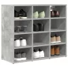Cipősszekrény polcokkal Beton szürke 77.5 x 30 x 67 cm Faanyag
