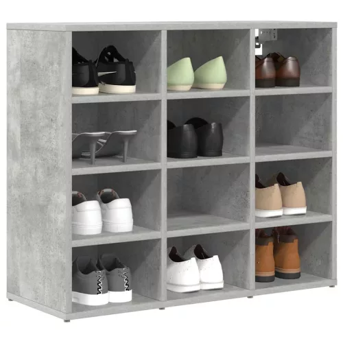 Cipősszekrény polcokkal Beton szürke 77.5 x 30 x 67 cm Faanyag