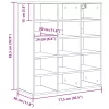 Cipősszekrény Beton szürke 77.5 x 30 x 83.5 cm Faanyag