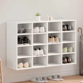 Cipősszekrény polcokkal Fehér 103 x 30 x 67 cm Faanyag