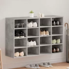   Cipősszekrény polcokkal Beton szürke 103 x 30 x 67 cm Faanyag