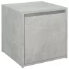 Betonszürke szerelt fa tárolódoboz 40,5 x 40 x 40 cm
