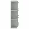 Betonszürke tükrös szekrény LED-ekkel 70 x 16,5 x 60 cm