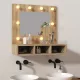 Sonoma tölgy tükrös szekrény LED-ekkel 60 x 31,5 x 62 cm