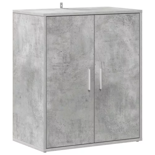 Betonszürke szerelt fa cipősszekrény 60 x 35 x 70 cm