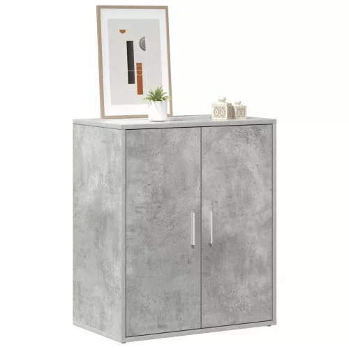 Betonszürke szerelt fa cipősszekrény 60 x 35 x 70 cm