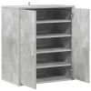 Betonszürke szerelt fa cipősszekrény 60 x 35 x 70 cm