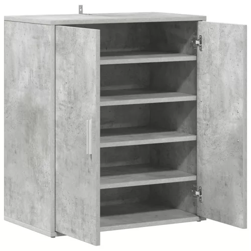Betonszürke szerelt fa cipősszekrény 60 x 35 x 70 cm