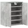 Betonszürke szerelt fa cipősszekrény 60 x 35 x 70 cm