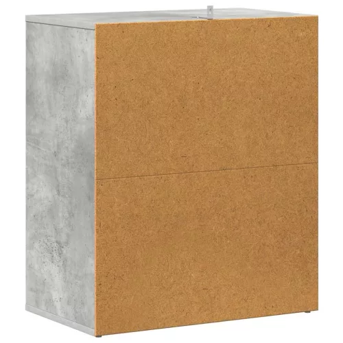 Betonszürke szerelt fa cipősszekrény 60 x 35 x 70 cm