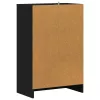 Fekete szerelt fa cipősszekrény 60 x 35 x 92 cm