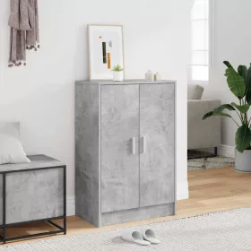 Betonszürke szerelt fa cipősszekrény 60 x 35 x 92 cm