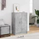 Betonszürke szerelt fa cipősszekrény 60 x 35 x 92 cm