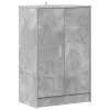 Betonszürke szerelt fa cipősszekrény 60 x 35 x 92 cm