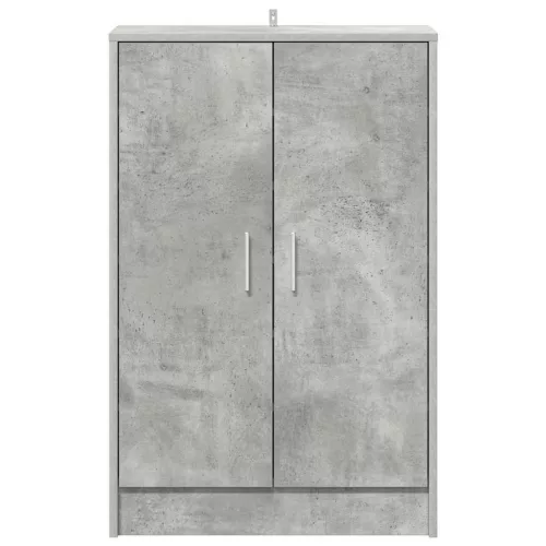Betonszürke szerelt fa cipősszekrény 60 x 35 x 92 cm