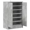 Betonszürke szerelt fa cipősszekrény 60 x 35 x 92 cm