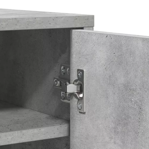 Betonszürke szerelt fa cipősszekrény 60 x 35 x 92 cm
