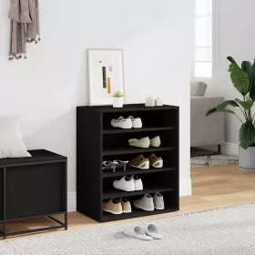 VidaX fekete szerelt fa cipősszekrény 60 x 35 x 70 cm