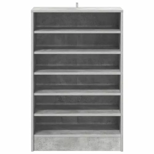 Betonszürke szerelt fa cipősszekrény 60 x 35 x 92 cm