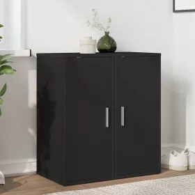 2 db fekete forgácslap cipősszekrény 32 x 35 x 70 cm