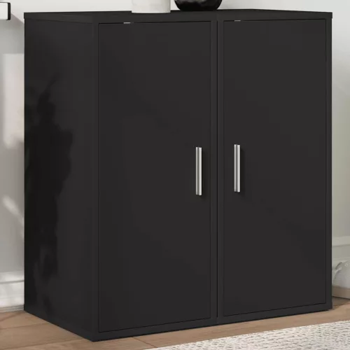 2 db fekete forgácslap cipősszekrény 32 x 35 x 70 cm