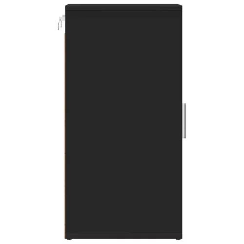 2 db fekete forgácslap cipősszekrény 32 x 35 x 70 cm