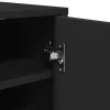 2 db fekete forgácslap cipősszekrény 32 x 35 x 70 cm