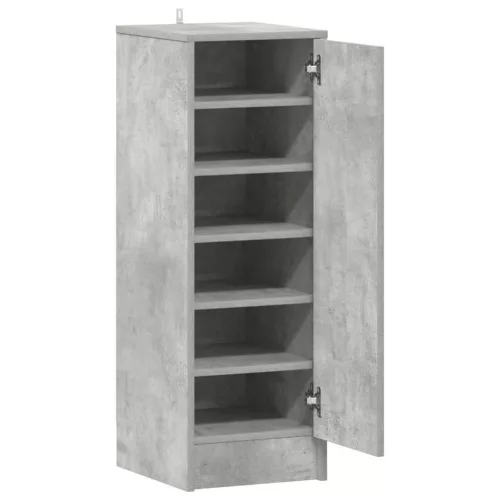 Betonszürke szerelt fa cipősszekrény 32 x 35 x 92 cm