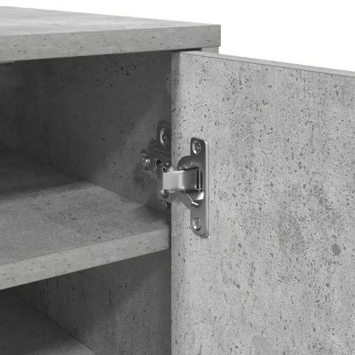 Betonszürke szerelt fa cipősszekrény 32 x 35 x 92 cm