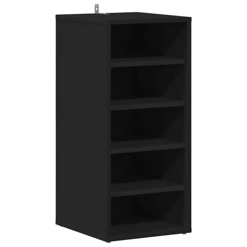 2 db fekete szerelt fa cipősszekrény 31,5 x 35 x 70 cm