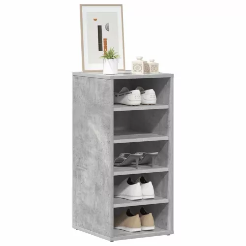 2 db betonszürke szerelt fa cipősszekrény 31,5 x 35 x 70 cm