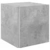 Betonszürke szerelt fa kisasztal 33 x 33 x 34,5 cm